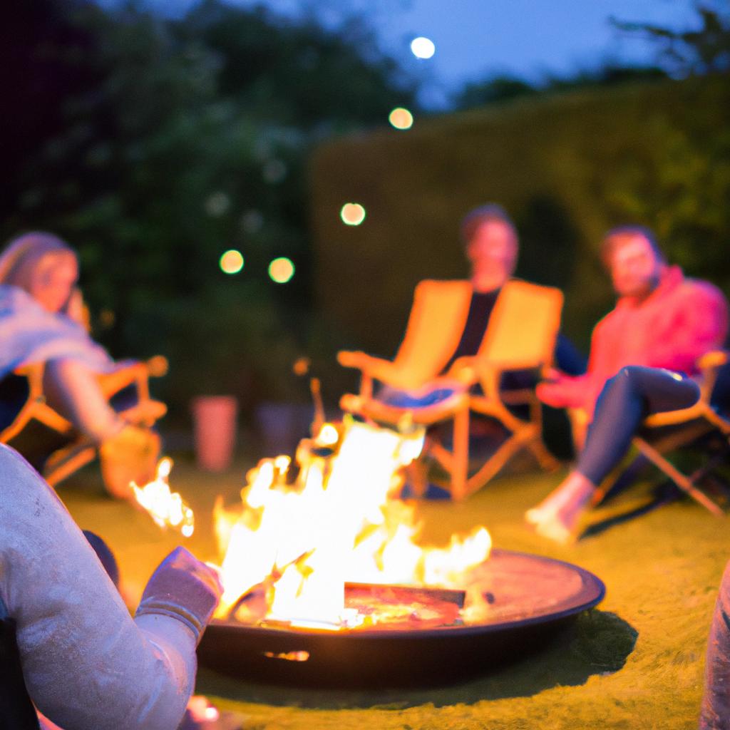 Garden movie night with friends