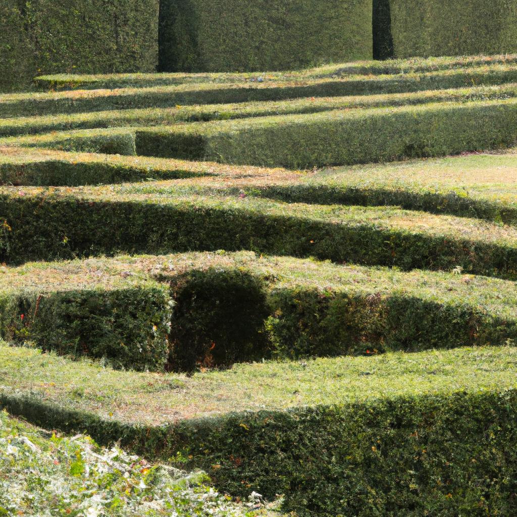 Getting lost in the beauty of a hedge maze on a garden tour