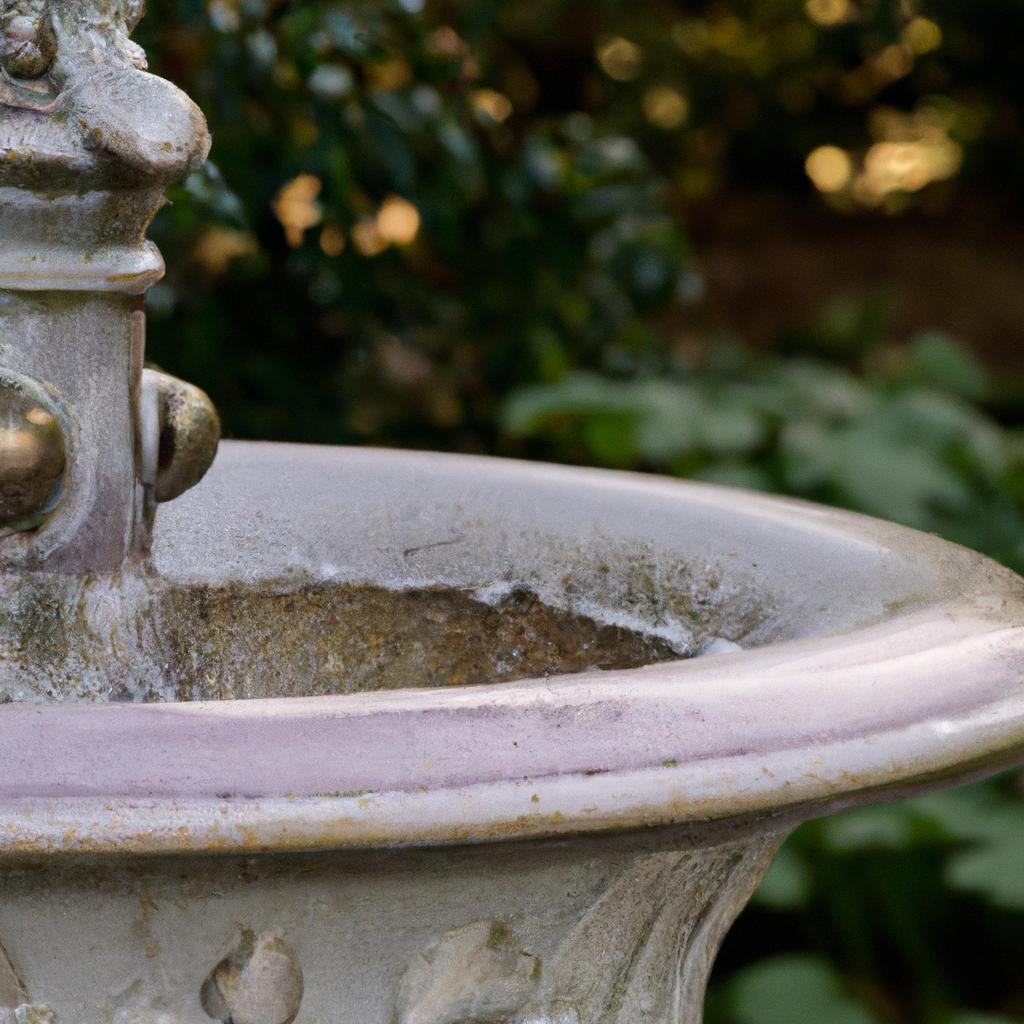 The peaceful sound of running water in a garden oasis