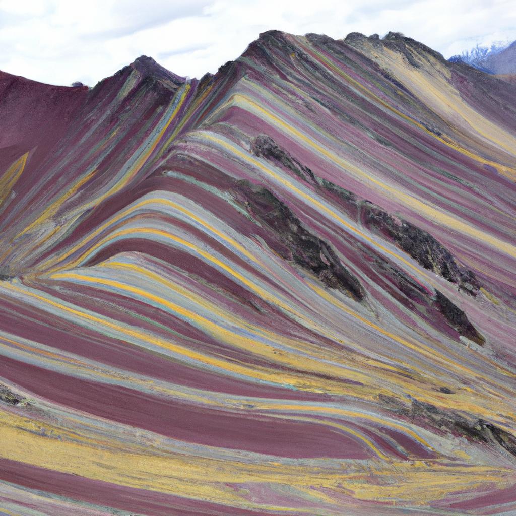 The Rainbow Mountains in Peru were formed due to the unique geological history of the region.