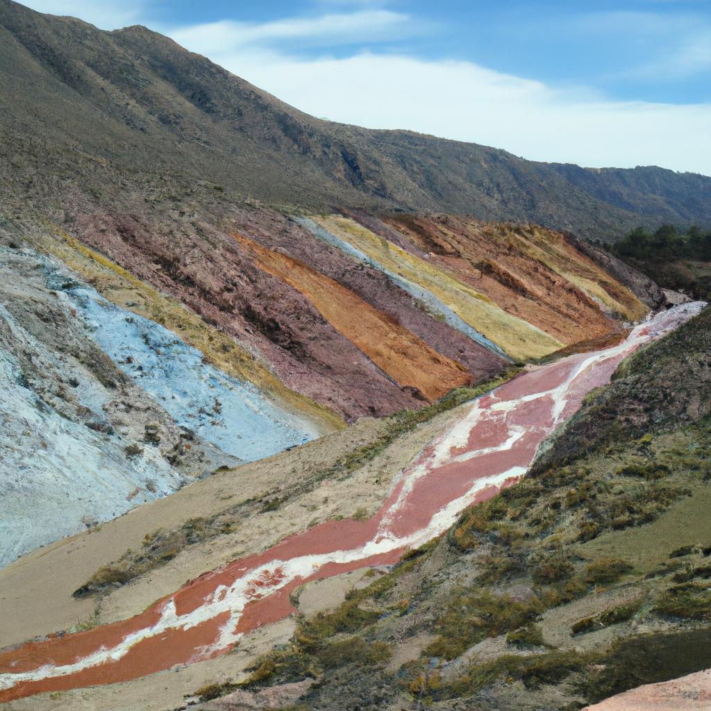 The unique formation and colors of the river of 5 colors