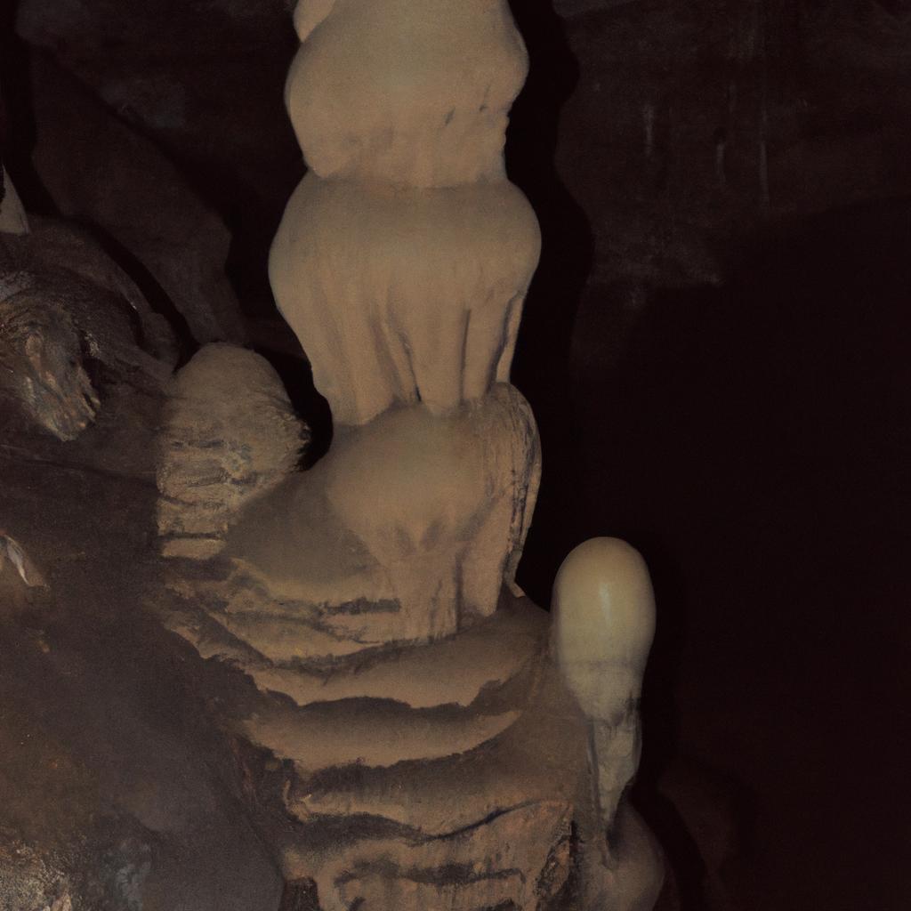 Stalactites and stalagmites inside Georgia's deepest cave