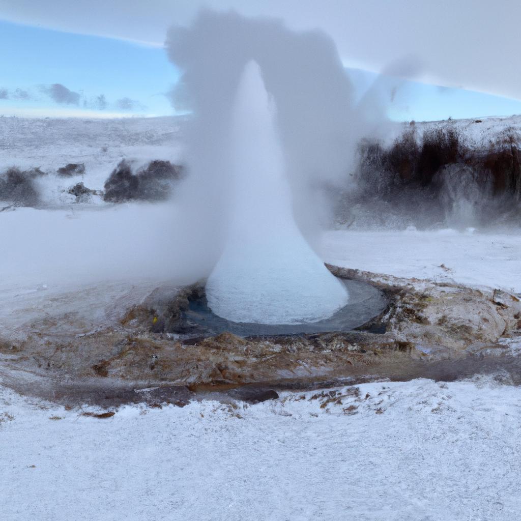 Experience the magical winter wonderland of Iceland's geysers