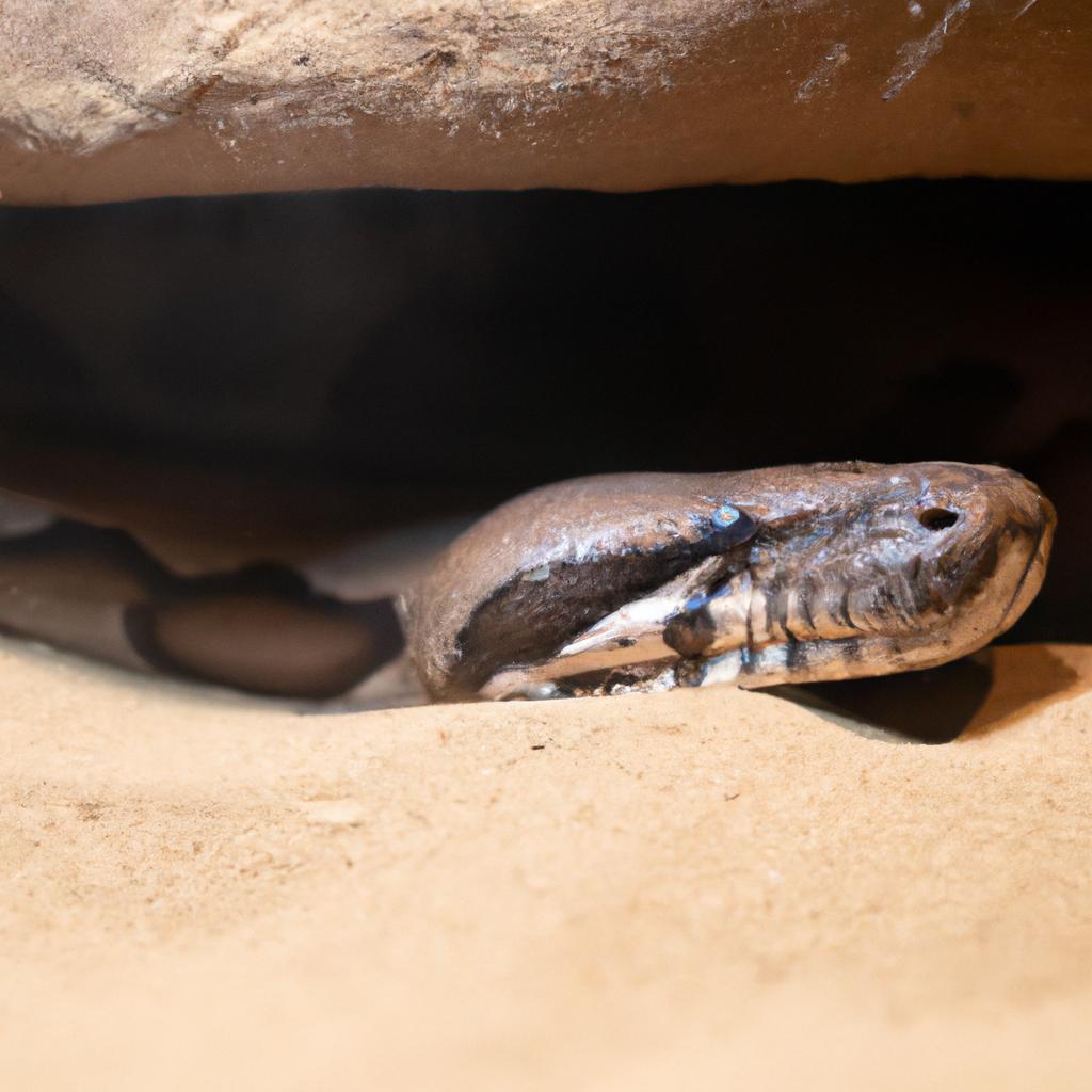Witnessing the powerful movements of a giant snake underground
