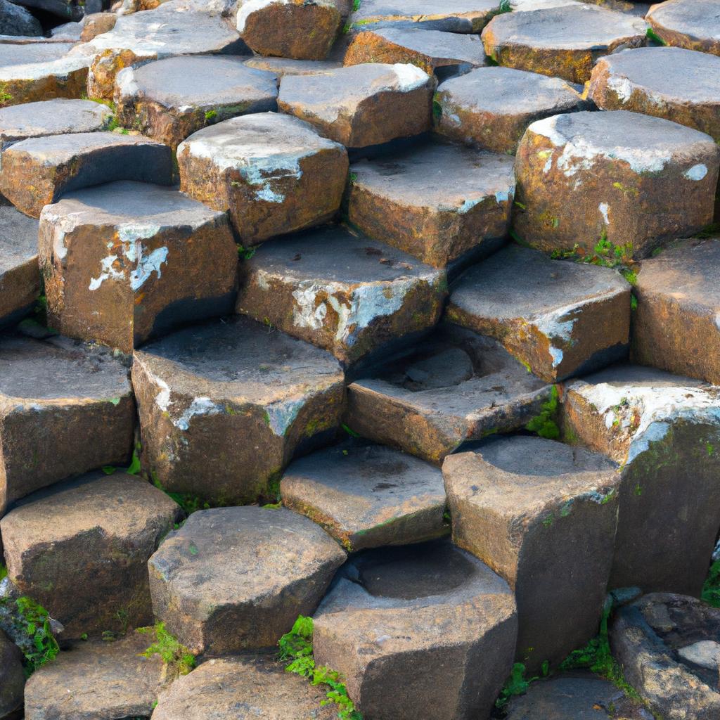 Get up close and personal with the distinctive hexagonal-shaped rocks of Giants Causeway