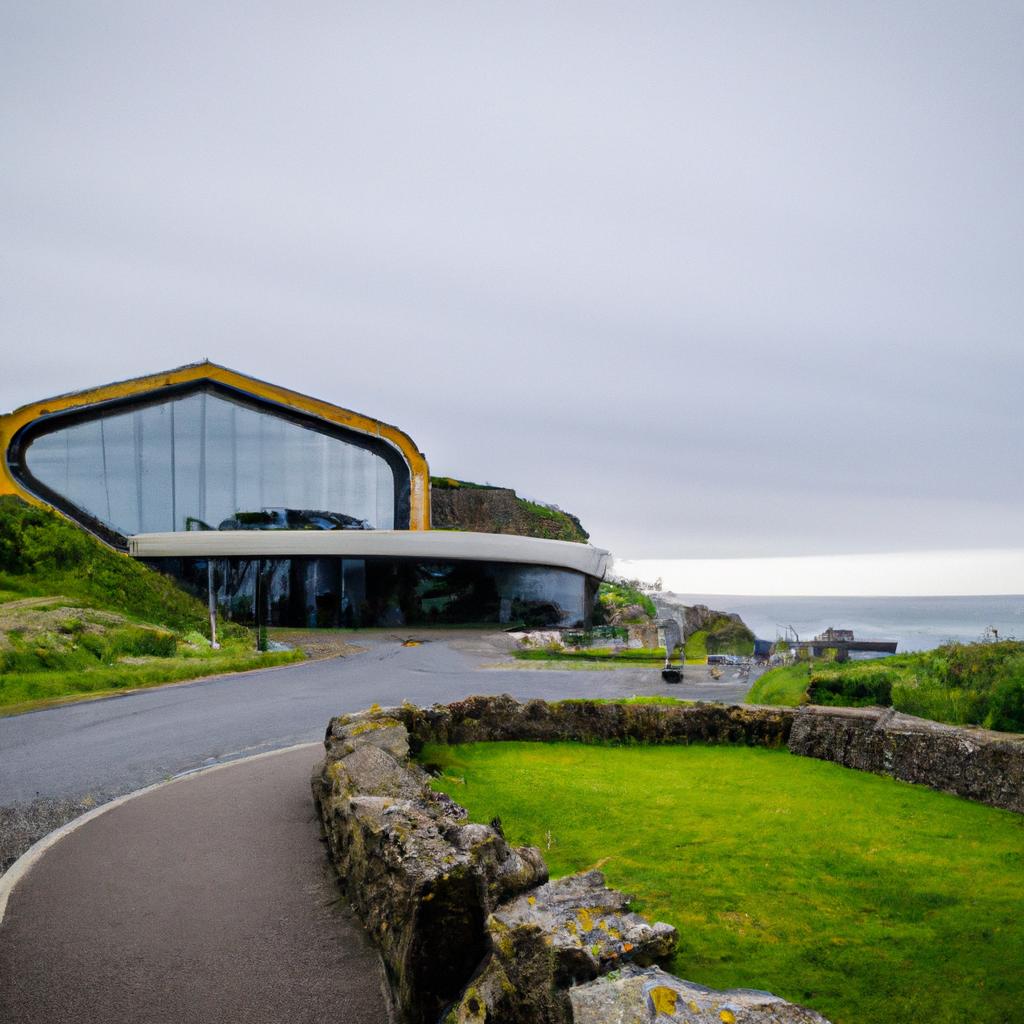 The visitor center provides information and facilities for visitors to the Giant's Causeway.