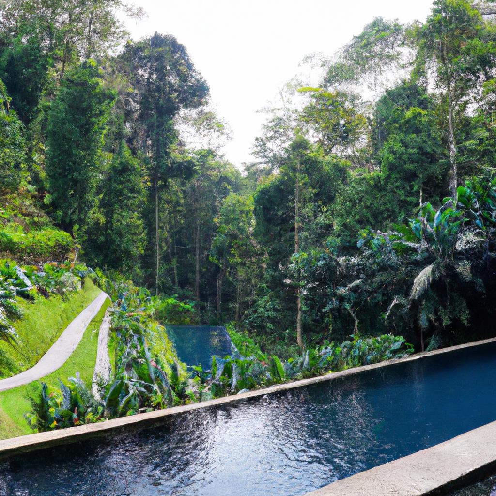 Immersed in nature at one of the largest swimming pools in the world