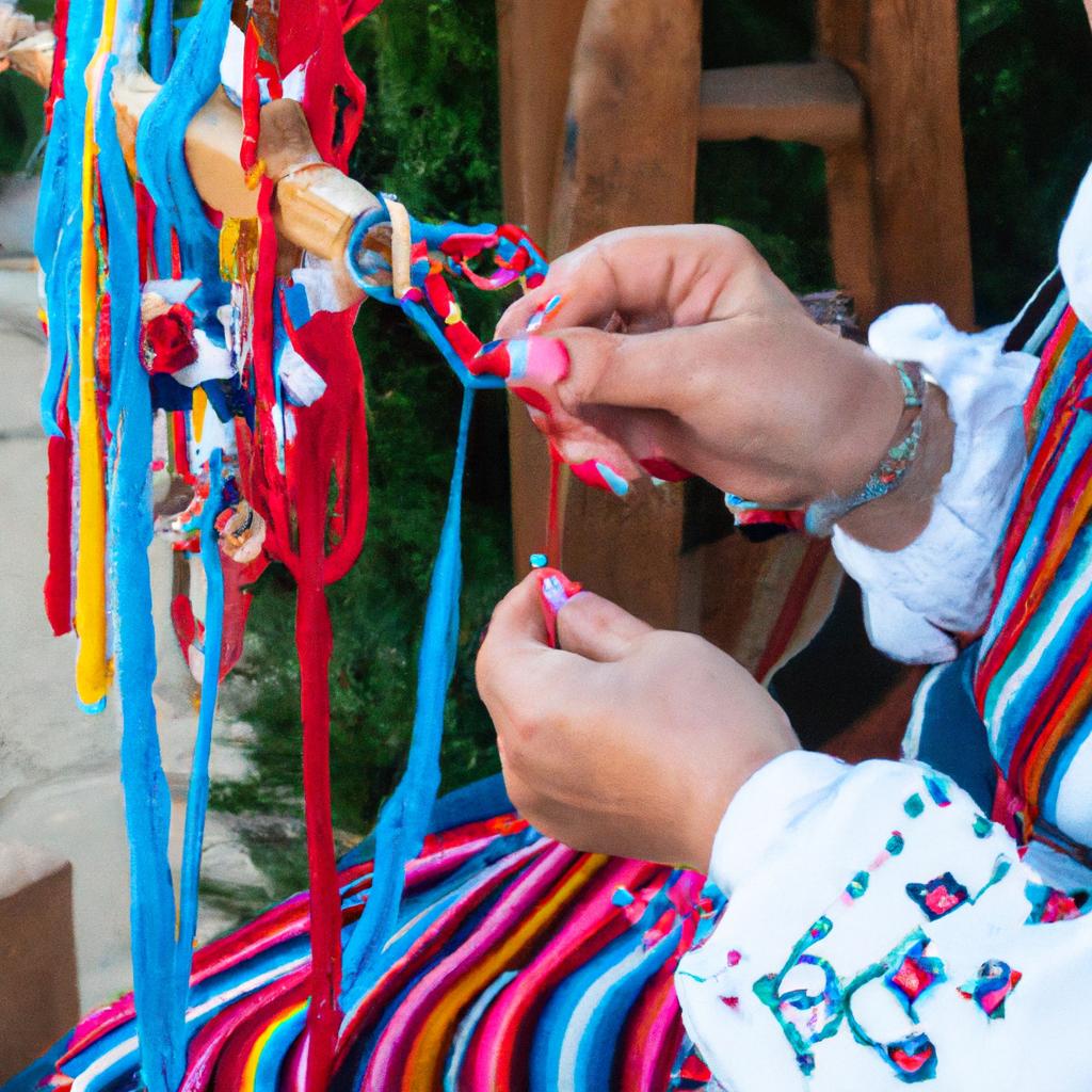 God's Eyes are traditionally made by hand using colorful threads.