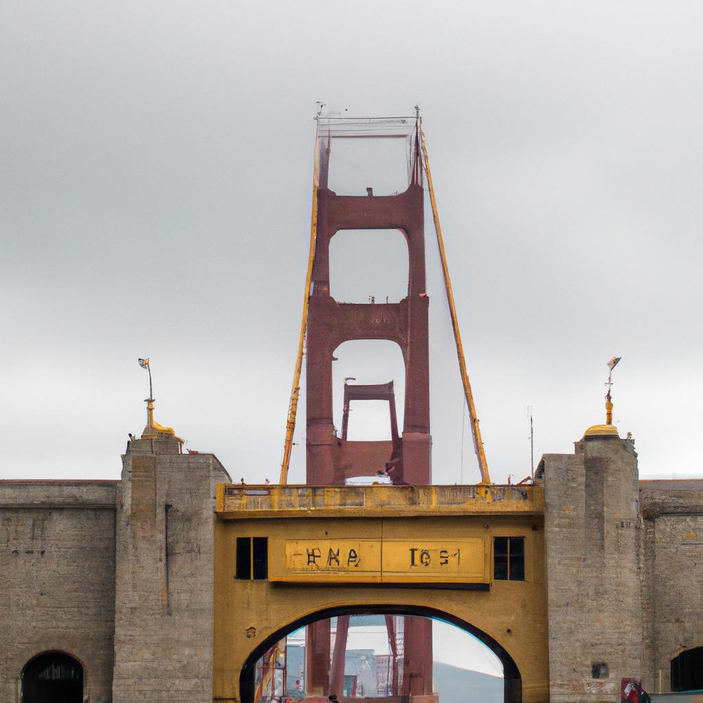 Visitors are greeted by a magnificent gateway at the Golden Bridge entrance