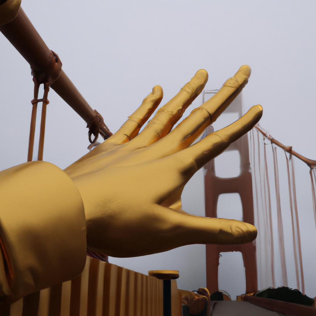 The famous hands of the Golden Bridge provide a unique photo opportunity