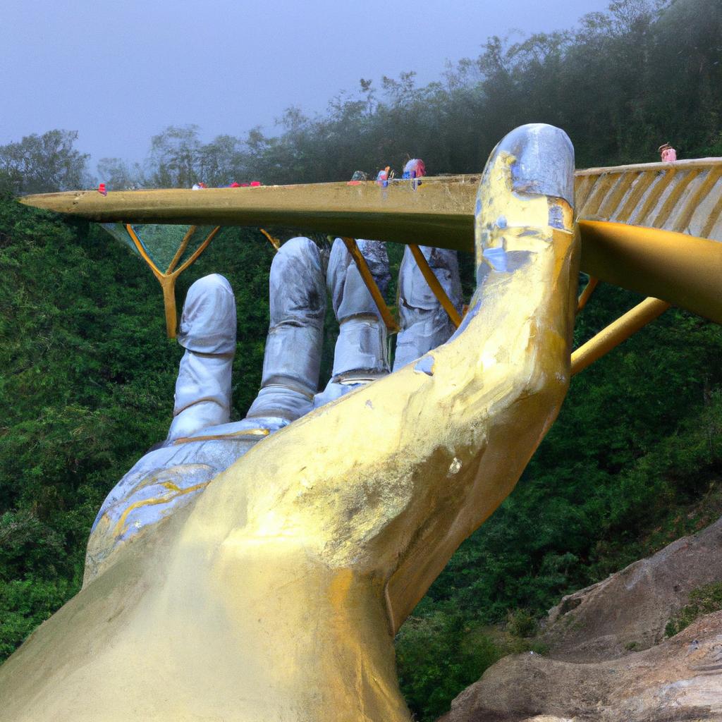 The Golden Bridge Vietnam blending with the natural surroundings