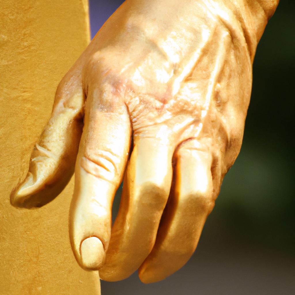 Golden Hands Bridge Close-up
