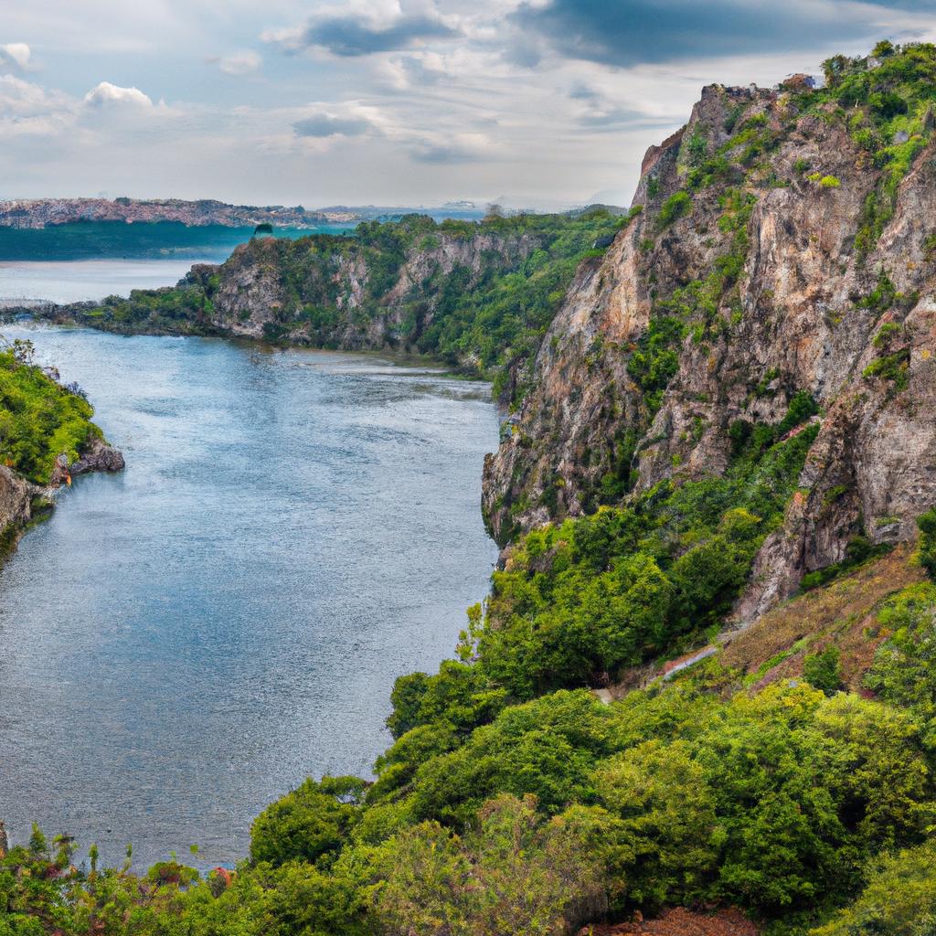 Golden Horn is surrounded by lush greenery and rugged cliffs