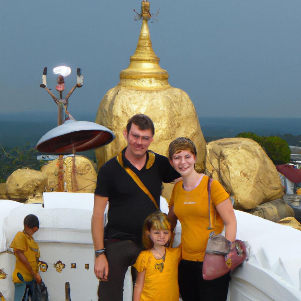 Capture a memorable moment with your loved ones at the Golden Rock Pagoda