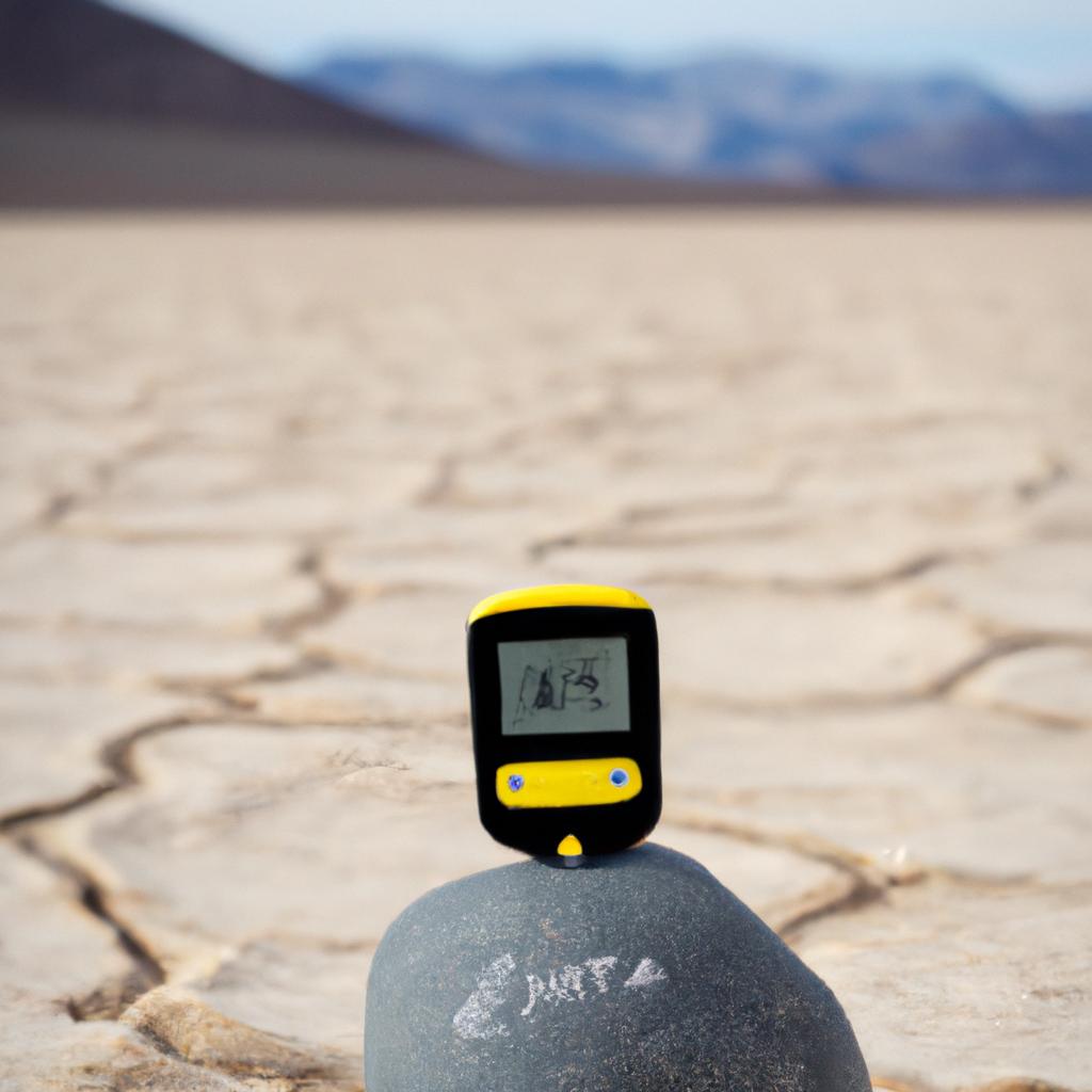 GPS devices used to track the movement of the stones in Death Valley