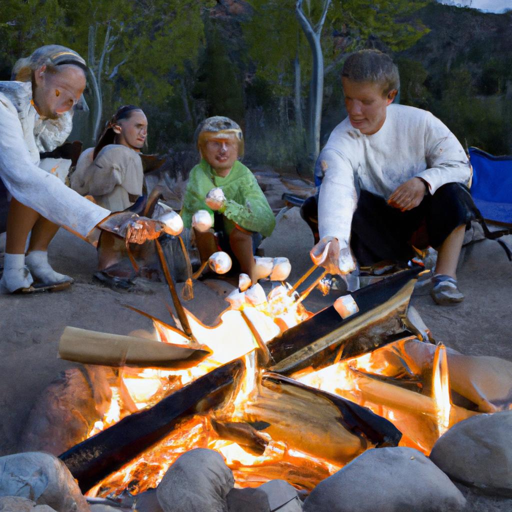 Camping in the great outdoors at Grand Canyon National Park