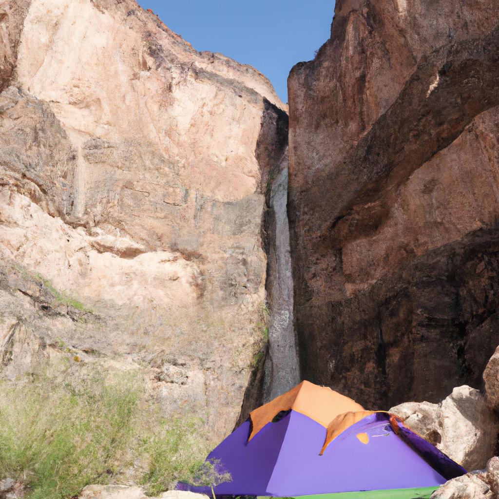 Camping near the hidden waterfall in Grand Canyon is a unique experience for nature lovers
