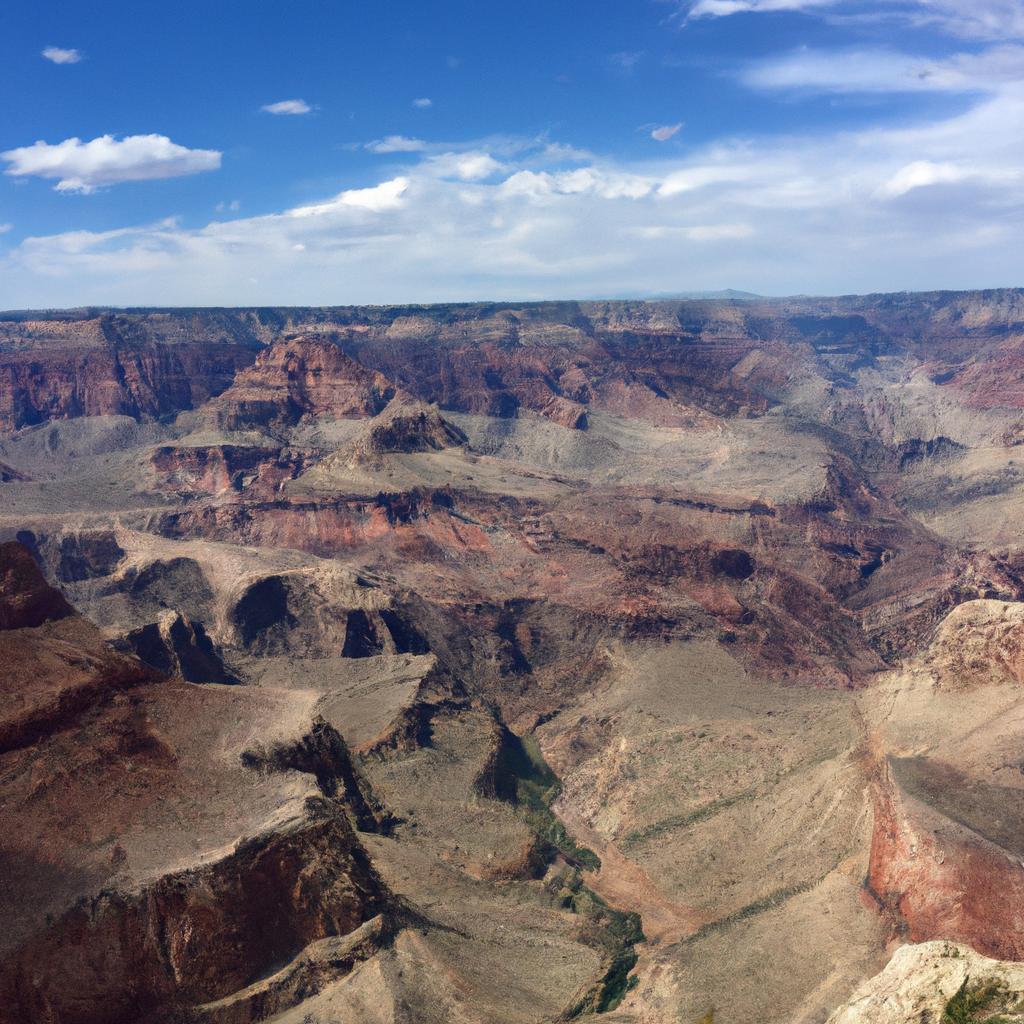 Experience the beauty of the Grand Canyon and the hidden waterfall with this panoramic view