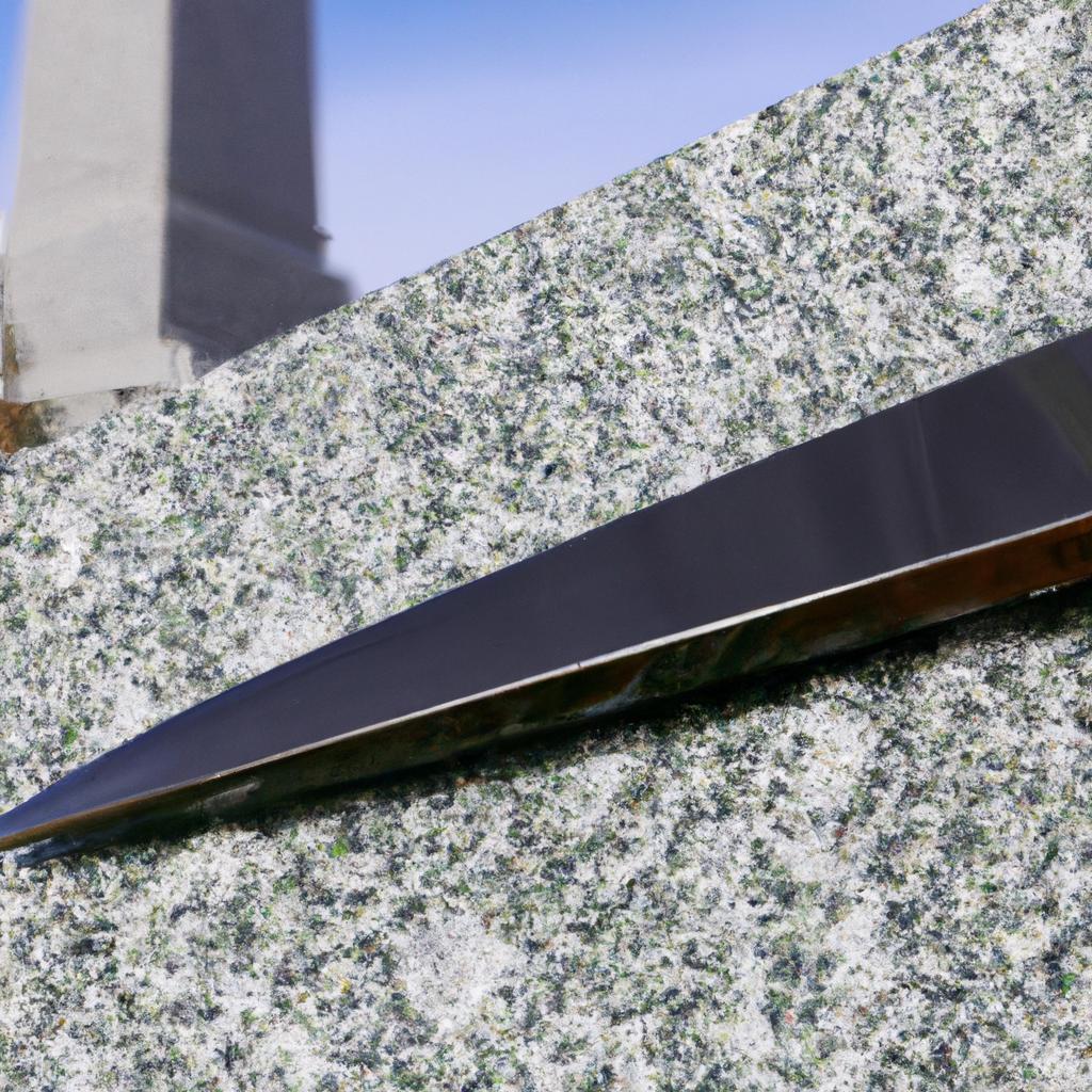 A granite sword with a sharp edge used by Scottish warriors