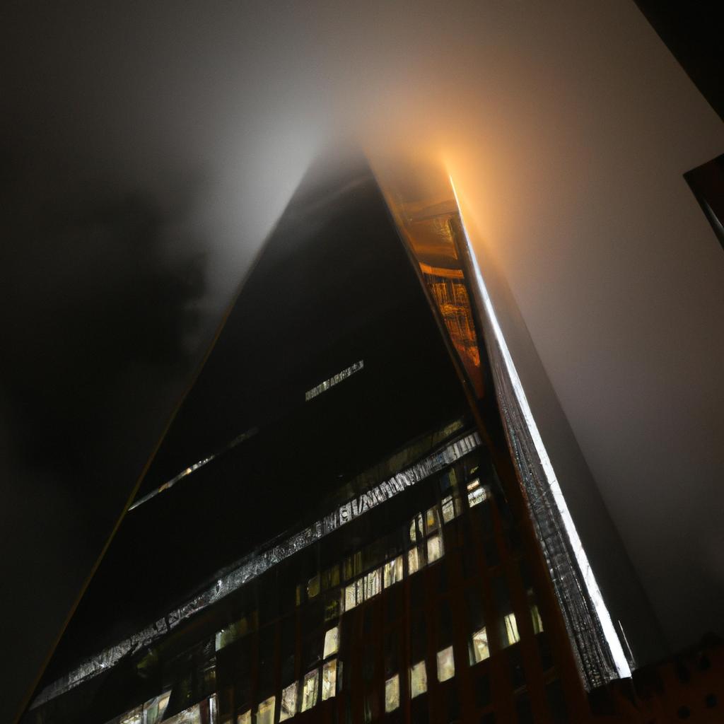 The Grattacielo Più Alto di New York shines brightly in the night sky