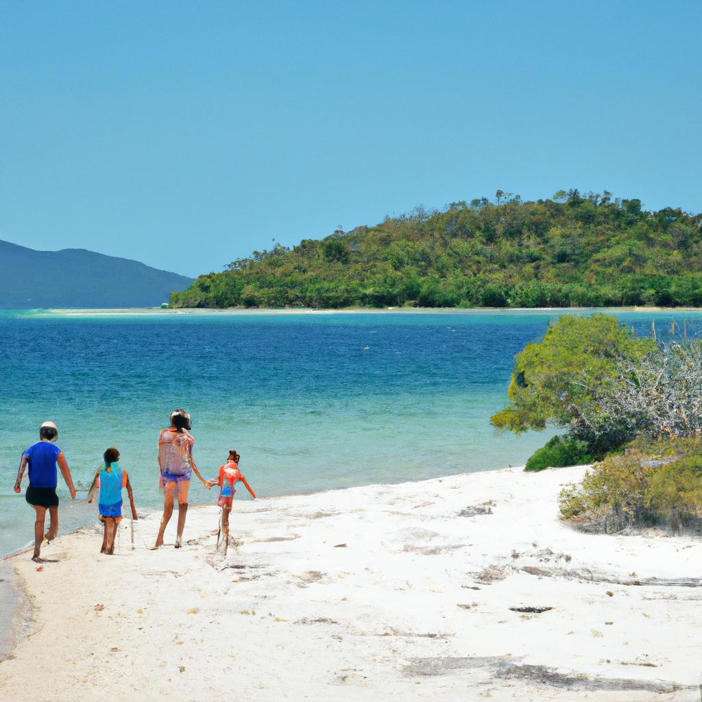 Spend a relaxing day at the beach on one of the stunning islands in the Great Barrier Reef