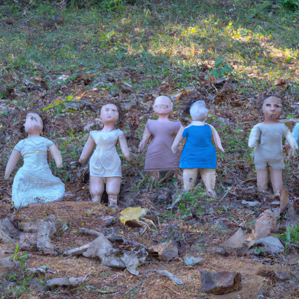 A chilling sight of dolls with missing limbs on Dolls Island