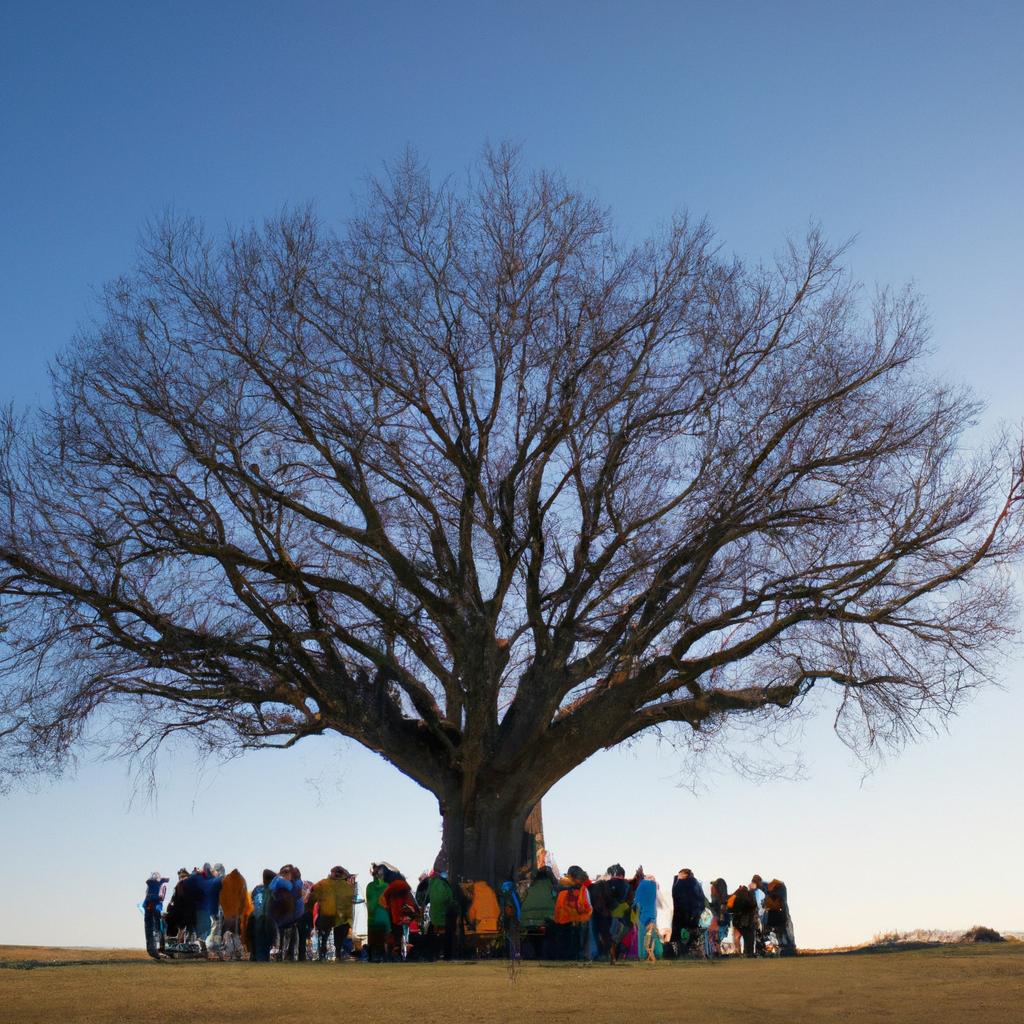 Community members celebrating the Tree of Life in Washington.