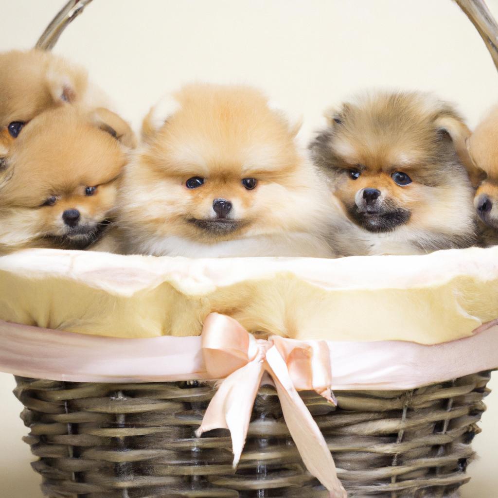 These Pomeranian puppies are having a blast playing together!