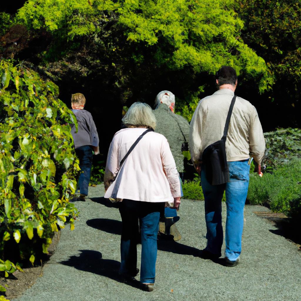 Exploring the wonders of a garden tour with friends