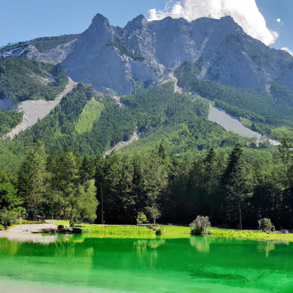 The stunning backdrop of Gruner See's surrounding mountains makes it a photographer's paradise.