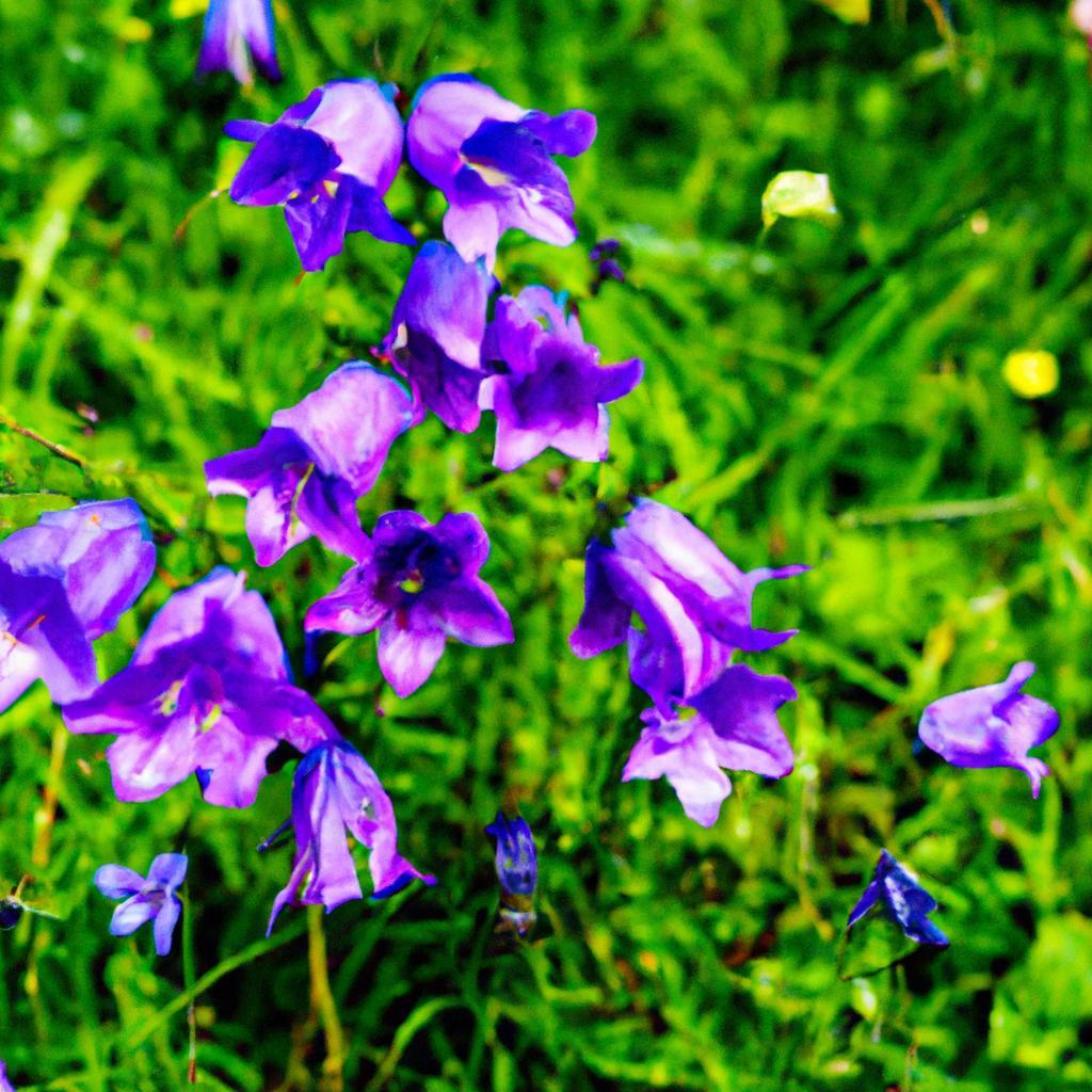 The meadow surrounding Gruner See bursts with colorful wildflowers during the summer months.