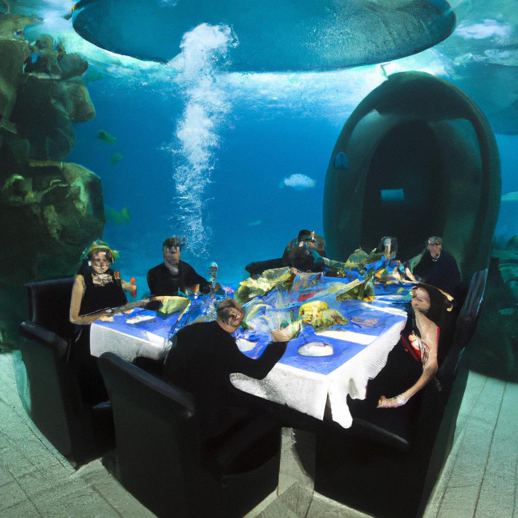 At Jules' Undersea Lodge, guests can enjoy delicious meals while surrounded by the stunning marine life of the Florida Keys.