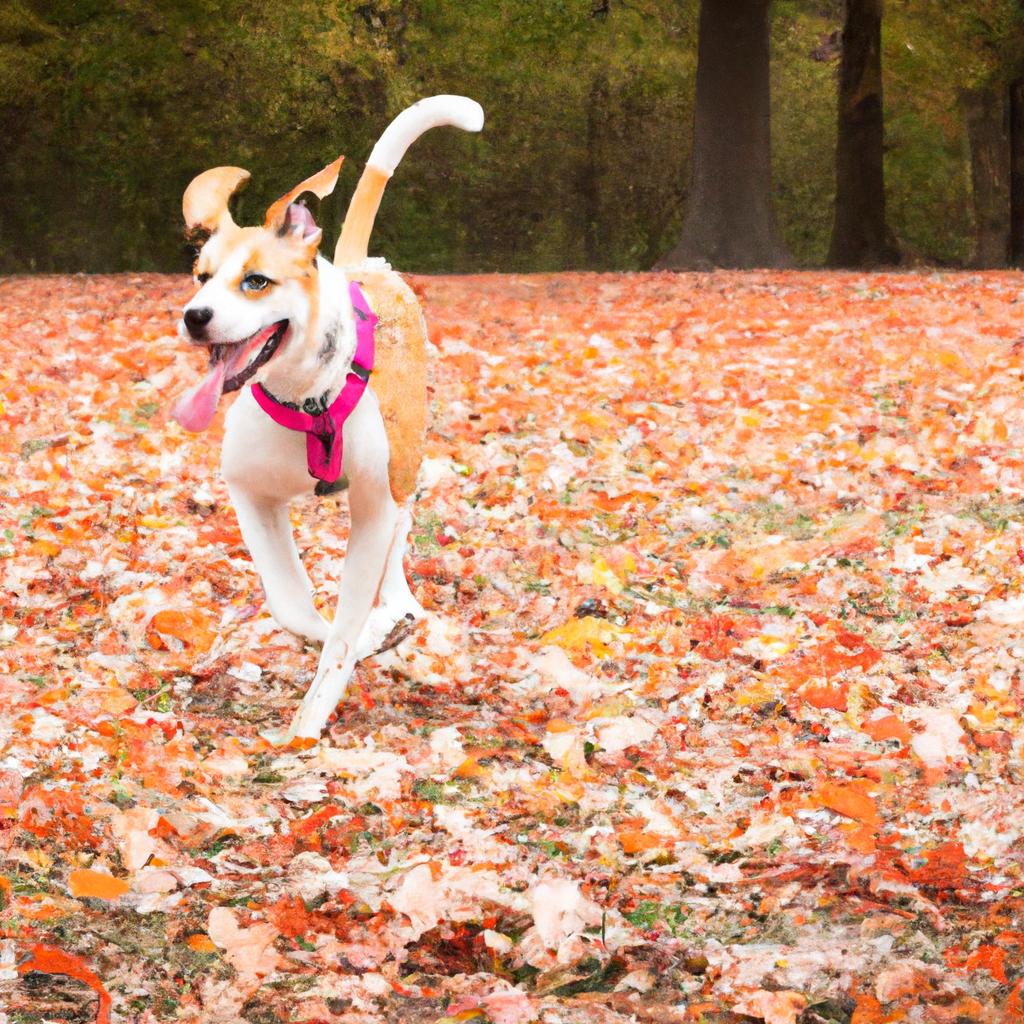 The great escape: This rescue dog's journey took it through parks and forests, with plenty of time to play.