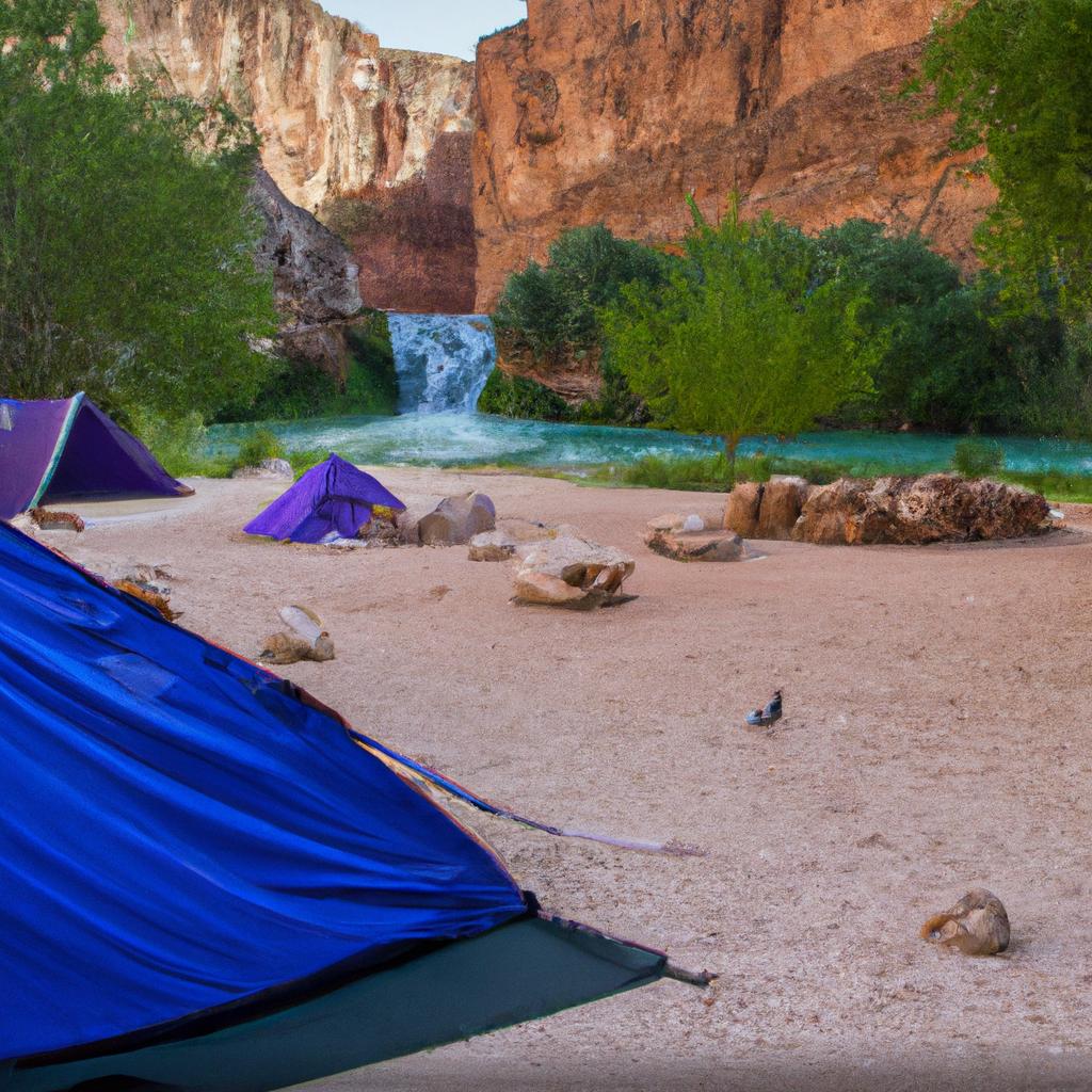 Camping near Havasu Falls is a unique and unforgettable experience for nature enthusiasts