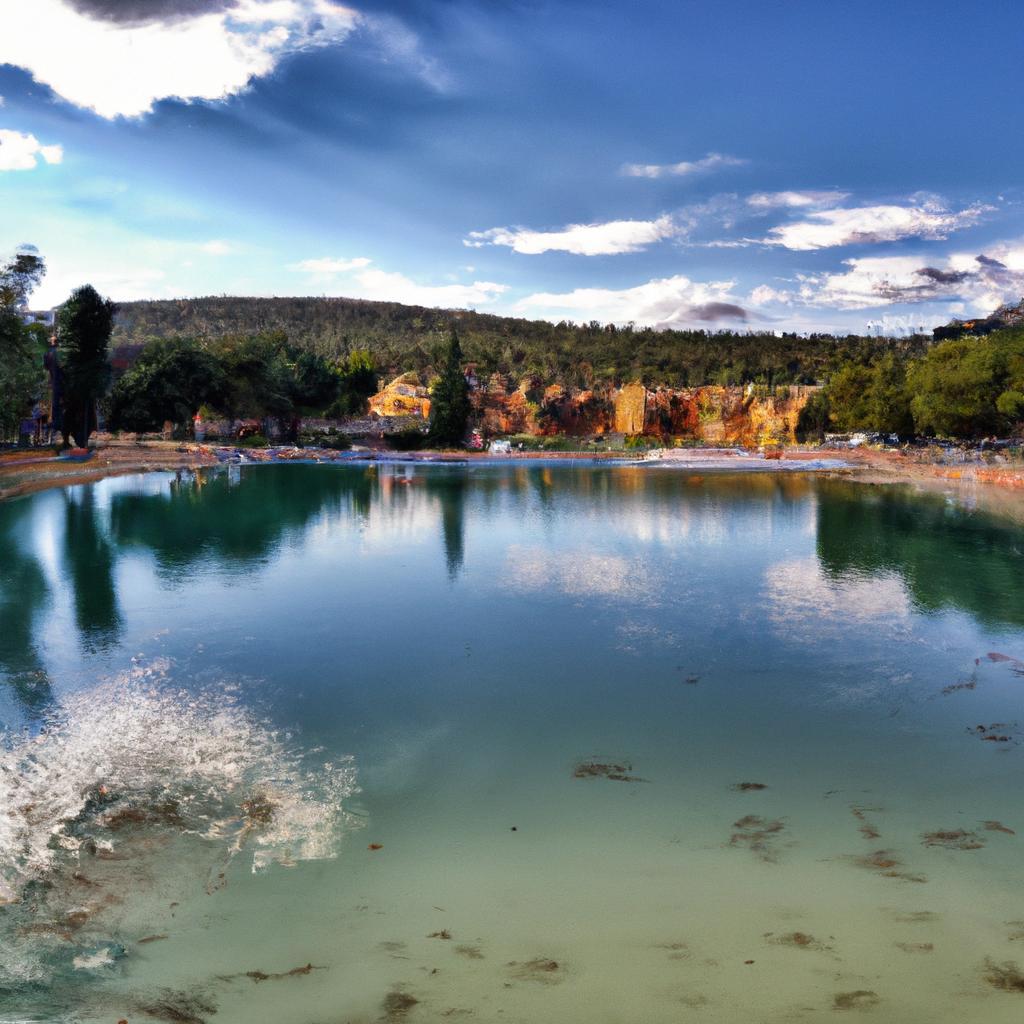 Swimming in the warm, mineral-rich waters of Lake Vouliagmeni is said to have therapeutic benefits.
