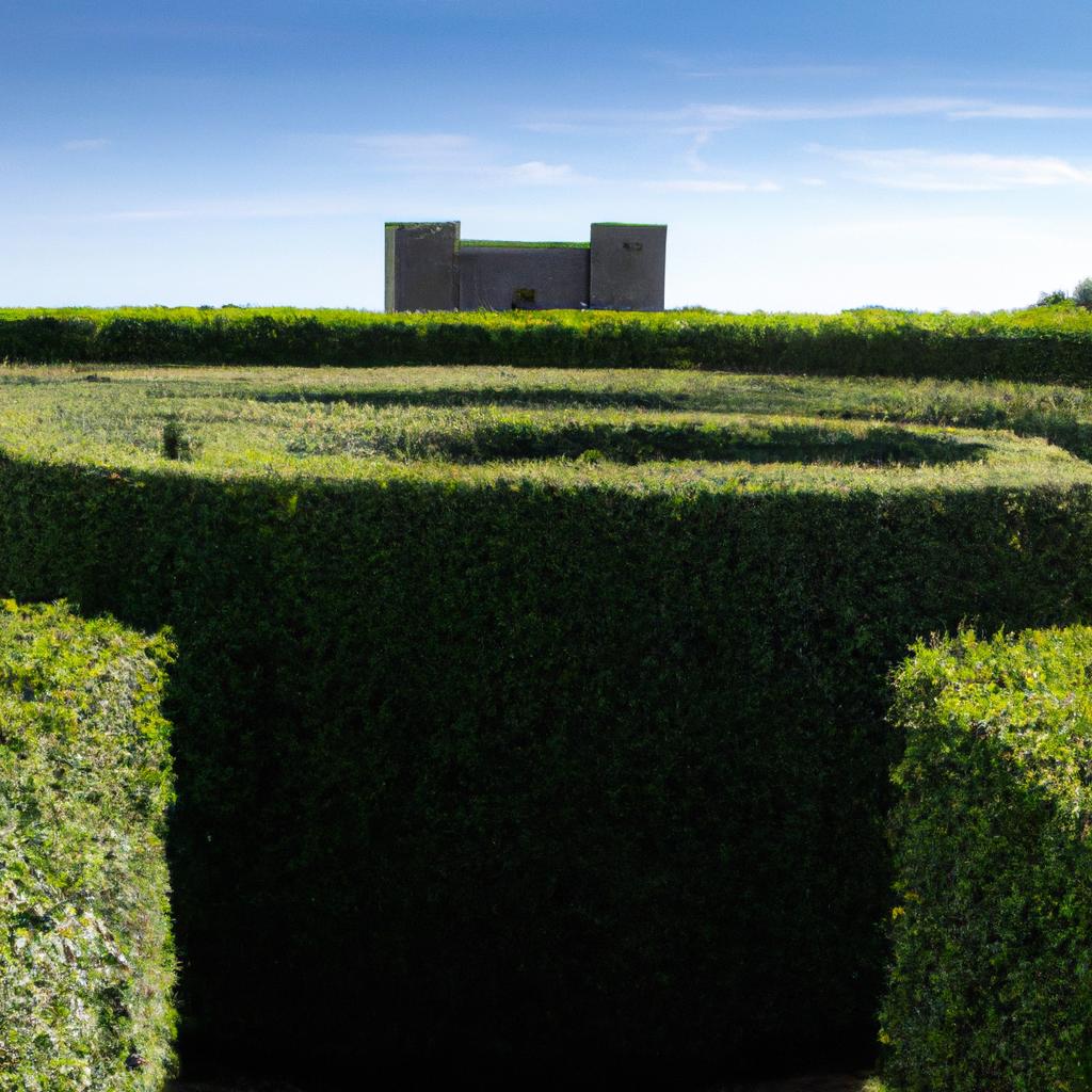 Exploring this hedge maze is like stepping into a fairy tale, with a castle fit for a prince or princess at the center.