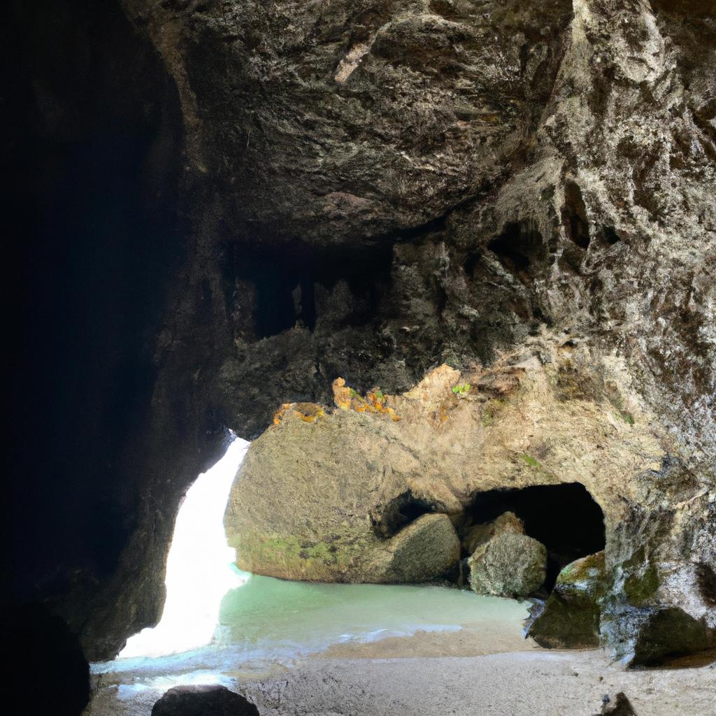 Discover the hidden beauty of this beach nestled deep inside a cave