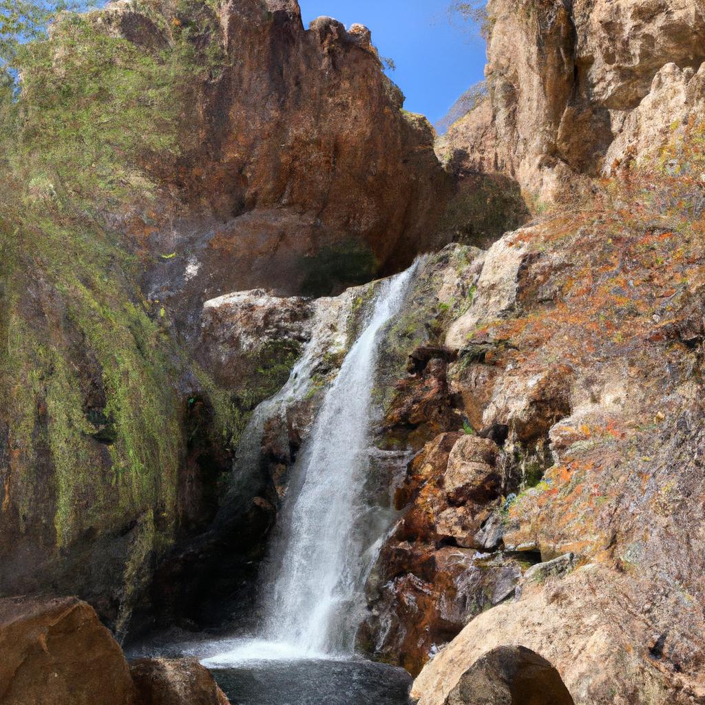 Experience the dazzling beauty of Hidden Falls Arizona on a sunny day