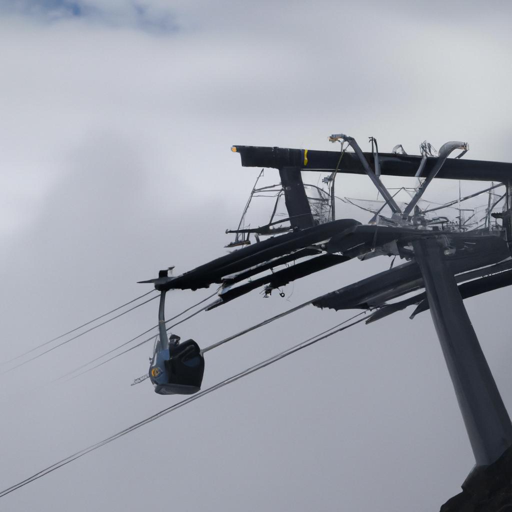 A group of tourists enjoy the ride on the highest gondola in the world.