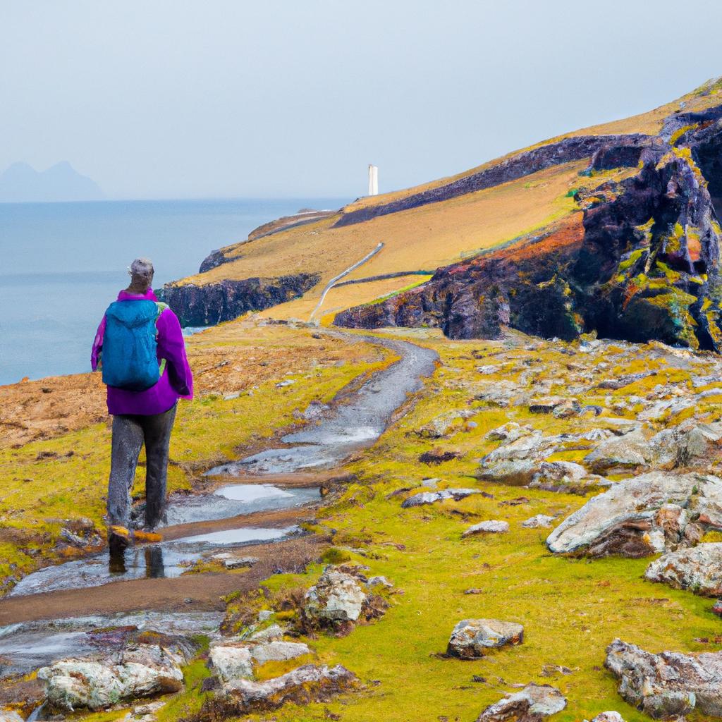 The hike to Neist Point Lighthouse offers stunning views of the rugged coastline and the lighthouse itself.
