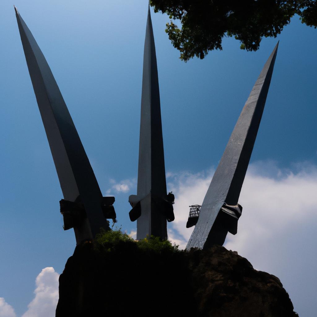 The Swords in Rock Monument, a historical landmark that has stood the test of time