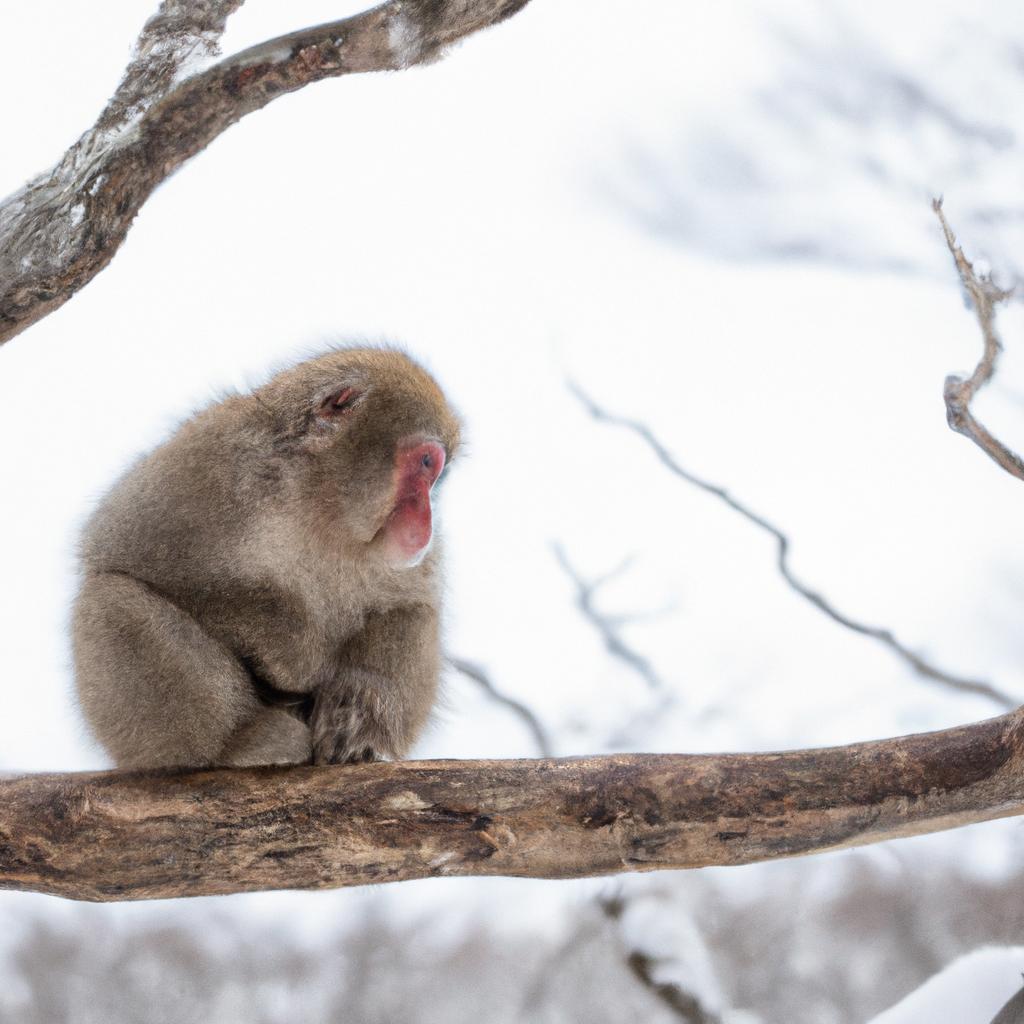 Snow monkeys are excellent climbers and can jump from tree to tree with ease.