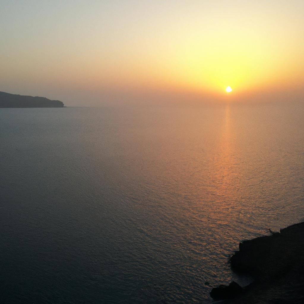 Witness breathtaking sunsets over the Persian Gulf on Hormuz Island.