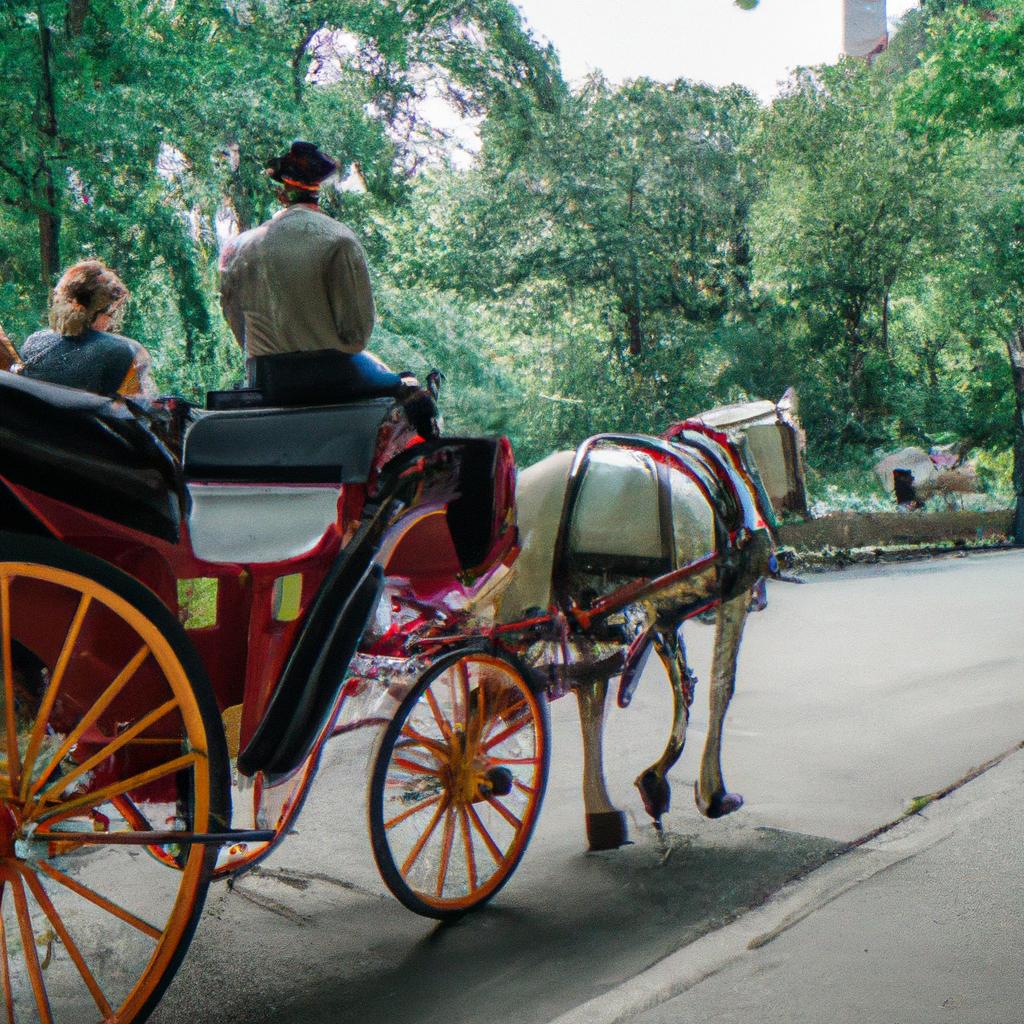Experience the charm of Central Park with a romantic horse and carriage ride