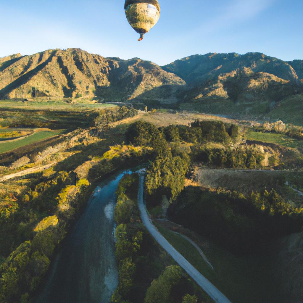 Hot air ballooning is a popular activity in Queenstown.