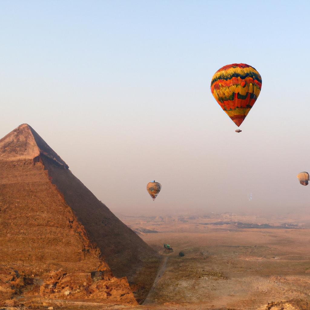 Get a bird's eye view of the Pyramids on a thrilling hot air balloon ride