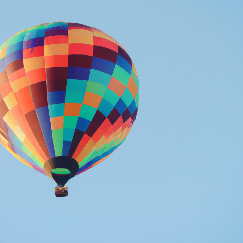 Experience the thrill of a colorful hot air balloon ride