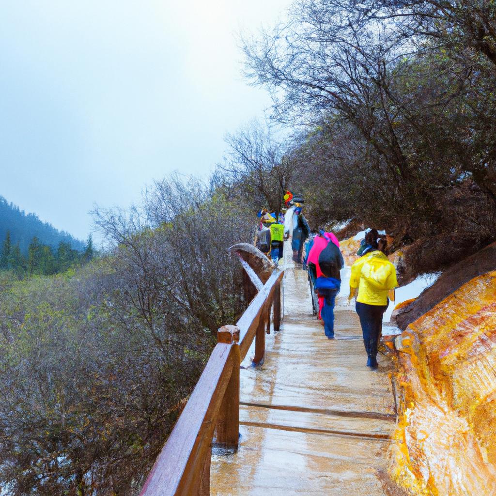 Hiking through the scenic trails of Huanglong is an experience like no other.