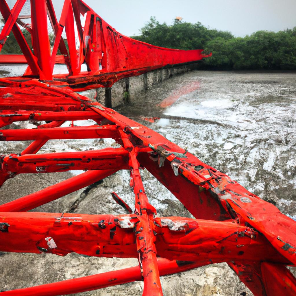 Human activities such as construction and land clearing have disrupted the red crab bridge on Christmas Island