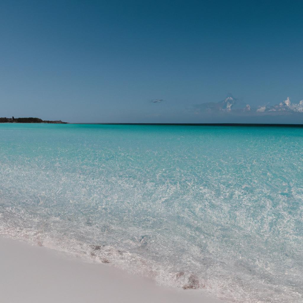 A panoramic view of Hyams Beach, Australia - known for the whitest sand in the world